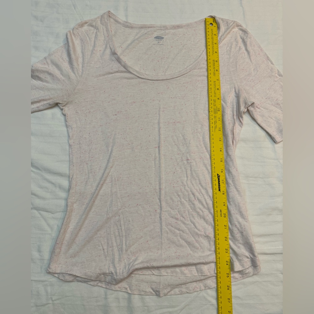 Old Navy Pink Speckled Short Sleeve Top